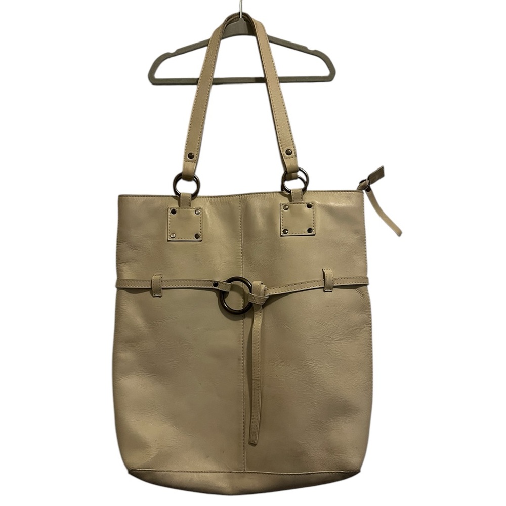 Hobo International Elegant Cream Leather Tote Bag
